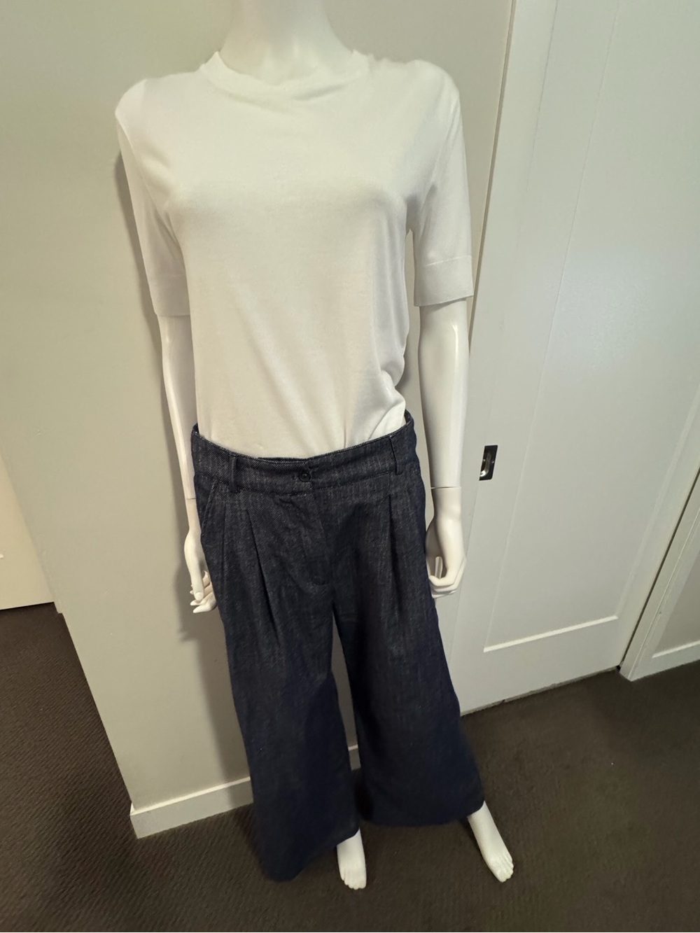Diega Wide Leg Denim Twill Trousers - NEW!